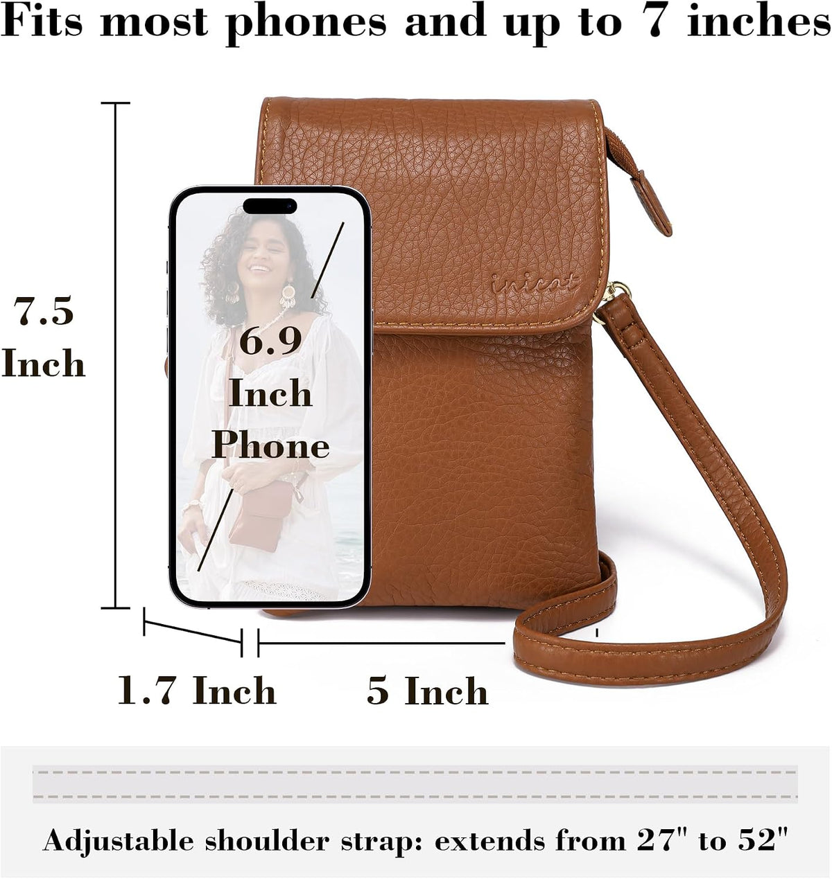 Small Crossbody Bags for Women Vegan Leather Cross Body Phone Purse | Lightweight Cell Phone Wallet, Women's Shoulder Handbags, Mini Cross Body Bag for Woman Travel Shopping Everyday Daily Use