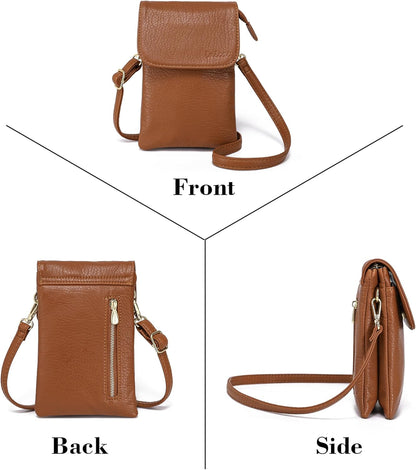 Small Crossbody Bags for Women Vegan Leather Cross Body Phone Purse | Lightweight Cell Phone Wallet, Women's Shoulder Handbags, Mini Cross Body Bag for Woman Travel Shopping Everyday Daily Use