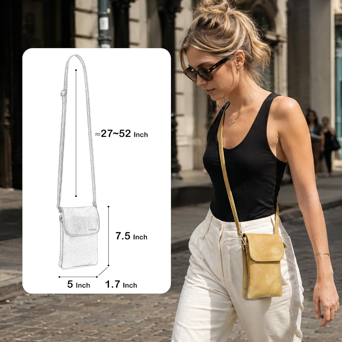 Small Crossbody Bags for Women Vegan Leather Cross Body Phone Purse | Lightweight Cell Phone Wallet, Women's Shoulder Handbags, Mini Cross Body Bag for Woman Travel Shopping Everyday Daily Use