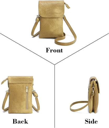 Small Crossbody Bags for Women Vegan Leather Cross Body Phone Purse | Lightweight Cell Phone Wallet, Women's Shoulder Handbags, Mini Cross Body Bag for Woman Travel Shopping Everyday Daily Use