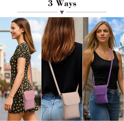 Small Crossbody Bags for Women Vegan Leather Cross Body Phone Purse | Lightweight Cell Phone Wallet, Women's Shoulder Handbags, Mini Cross Body Bag for Woman Travel Shopping Everyday Daily Use