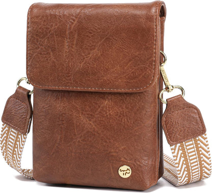 Small Crossbody Bags for Women Vegan Leather Cross Body Phone Purse | Lightweight Cell Phone Wallet, Women's Shoulder Handbags, Mini Cross Body Bag for Woman Travel Shopping Everyday Daily Use