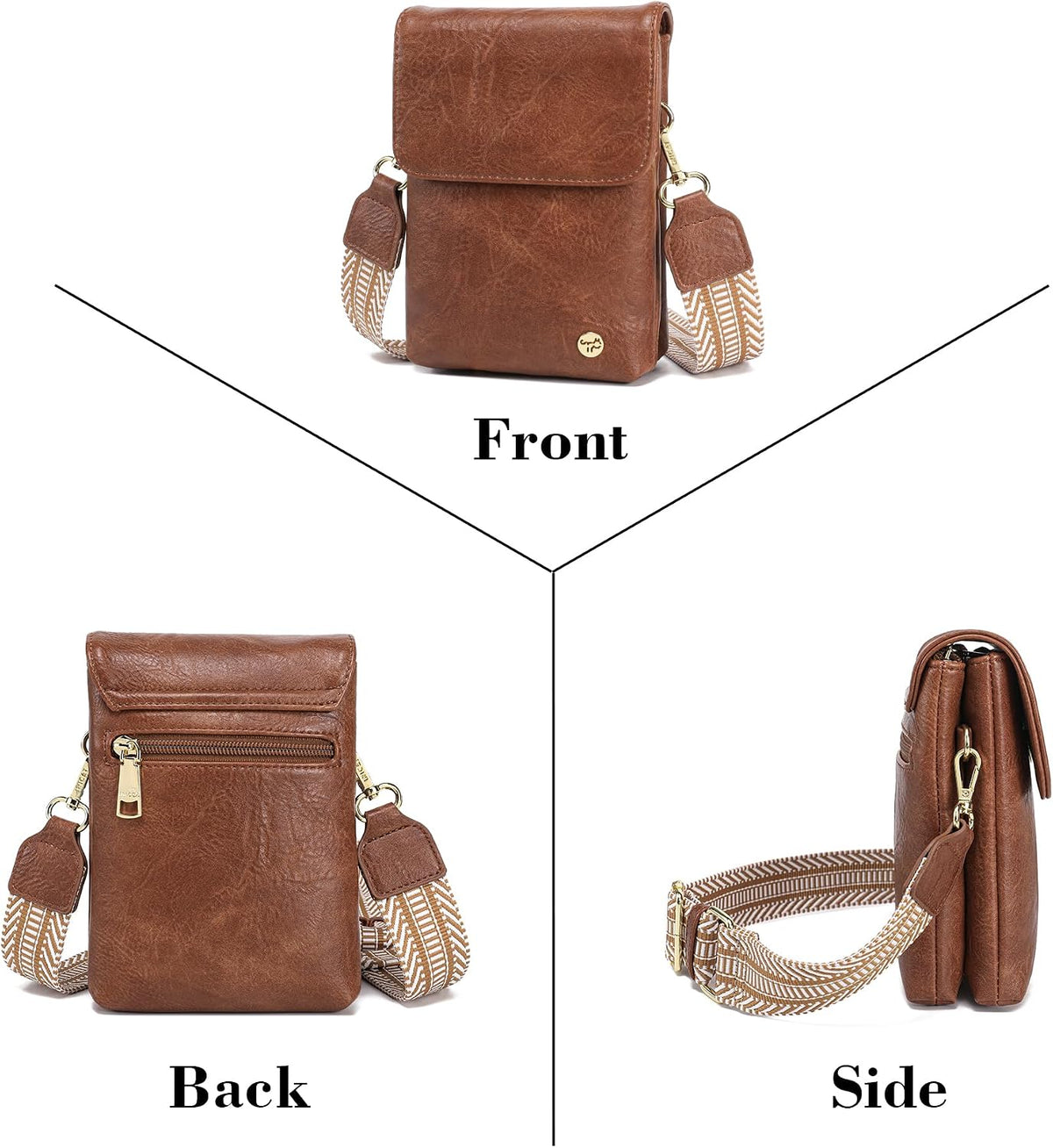 Small Crossbody Bags for Women Vegan Leather Cross Body Phone Purse | Lightweight Cell Phone Wallet, Women's Shoulder Handbags, Mini Cross Body Bag for Woman Travel Shopping Everyday Daily Use