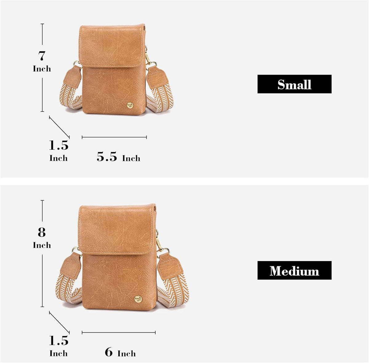 Small Crossbody Bags for Women Vegan Leather Cross Body Phone Purse | Lightweight Cell Phone Wallet, Women's Shoulder Handbags, Mini Cross Body Bag for Woman Travel Shopping Everyday Daily Use