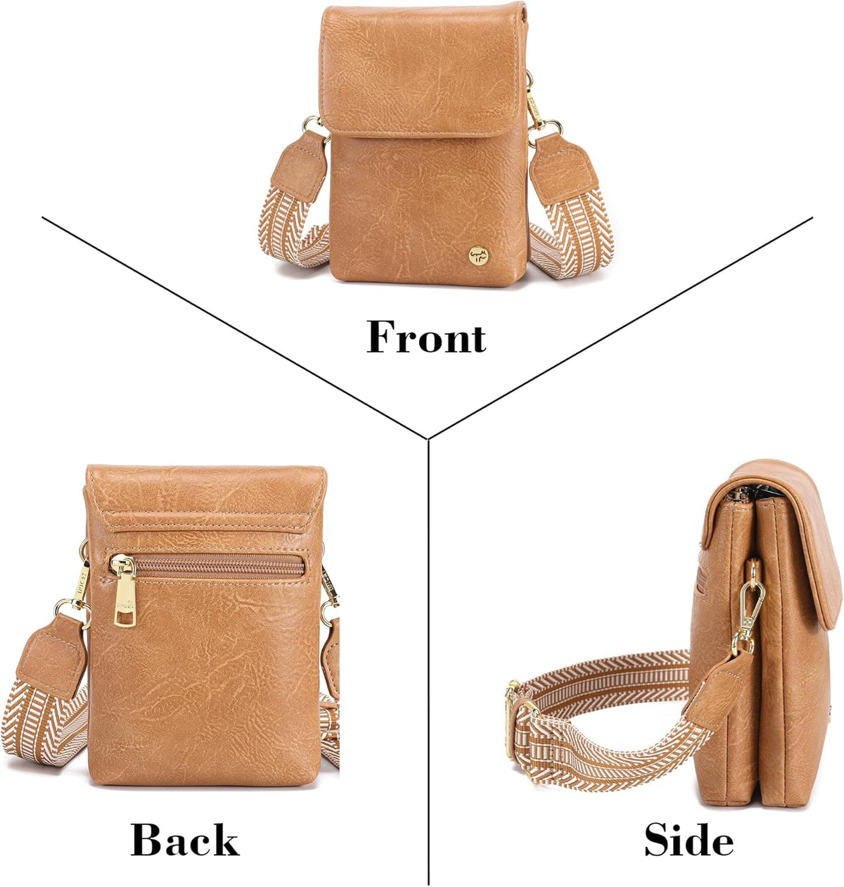 Small Crossbody Bags for Women Vegan Leather Cross Body Phone Purse | Lightweight Cell Phone Wallet, Women's Shoulder Handbags, Mini Cross Body Bag for Woman Travel Shopping Everyday Daily Use