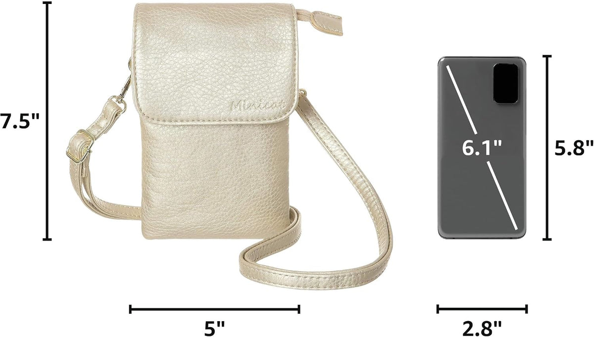 Small Crossbody Bags for Women Vegan Leather Cross Body Phone Purse | Lightweight Cell Phone Wallet, Women's Shoulder Handbags, Mini Cross Body Bag for Woman Travel Shopping Everyday Daily Use
