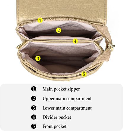 Small Crossbody Bags for Women Vegan Leather Cross Body Phone Purse | Lightweight Cell Phone Wallet, Women's Shoulder Handbags, Mini Cross Body Bag for Woman Travel Shopping Everyday Daily Use