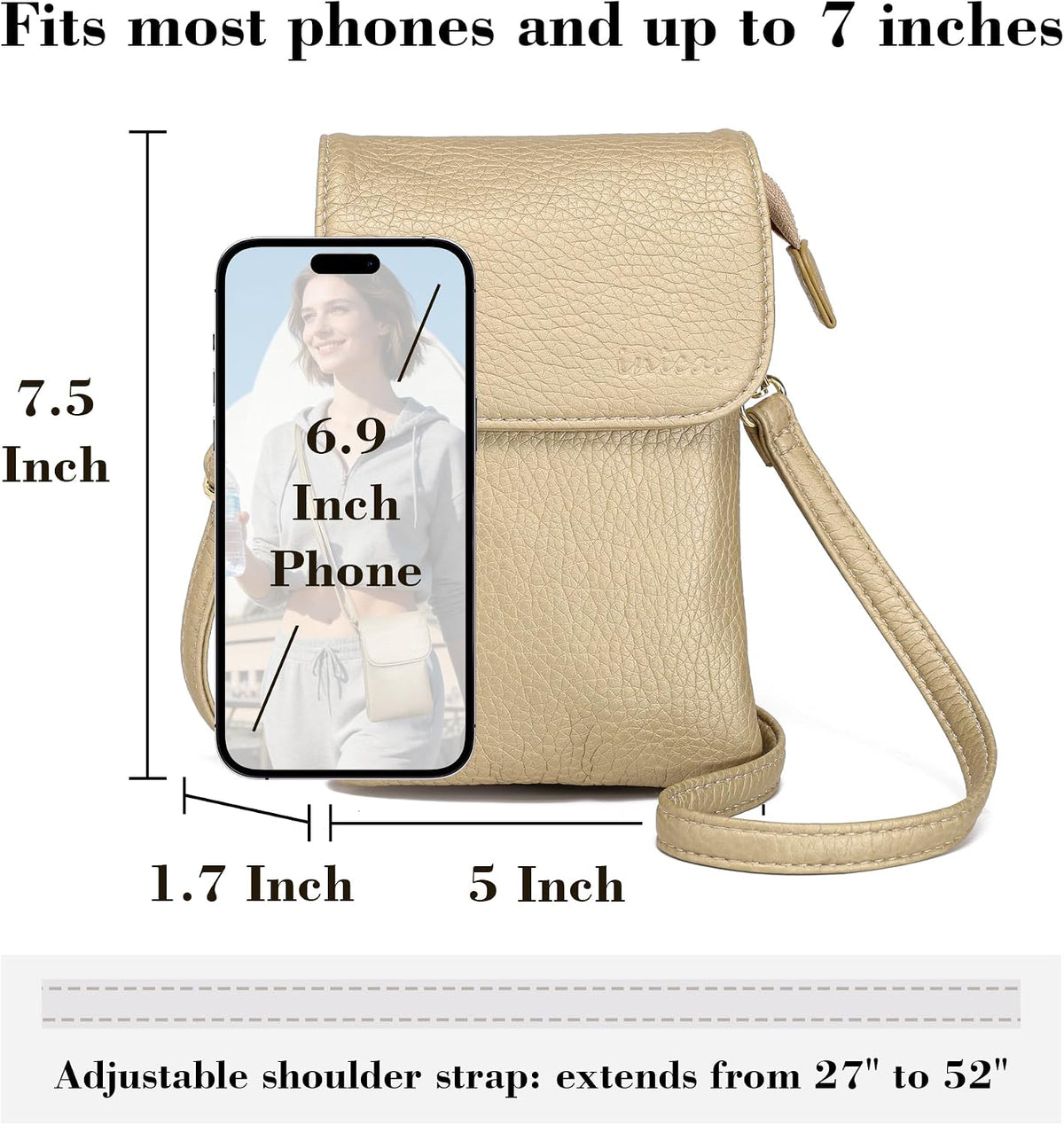 Small Crossbody Bags for Women Vegan Leather Cross Body Phone Purse | Lightweight Cell Phone Wallet, Women's Shoulder Handbags, Mini Cross Body Bag for Woman Travel Shopping Everyday Daily Use