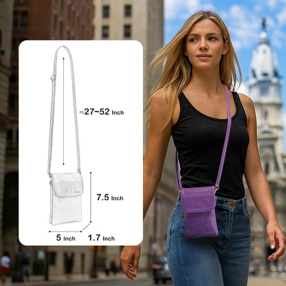 Small Crossbody Bags for Women Vegan Leather Cross Body Phone Purse | Lightweight Cell Phone Wallet, Women's Shoulder Handbags, Mini Cross Body Bag for Woman Travel Shopping Everyday Daily Use