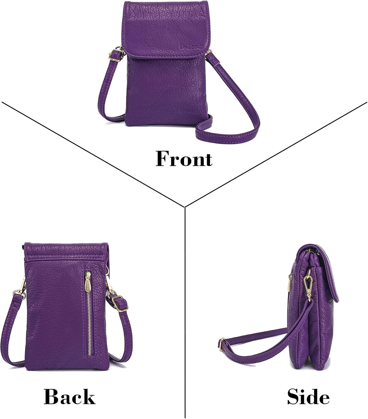 Small Crossbody Bags for Women Vegan Leather Cross Body Phone Purse | Lightweight Cell Phone Wallet, Women's Shoulder Handbags, Mini Cross Body Bag for Woman Travel Shopping Everyday Daily Use