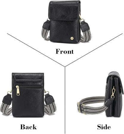 Small Crossbody Bags for Women Vegan Leather Cross Body Phone Purse | Lightweight Cell Phone Wallet, Women's Shoulder Handbags, Mini Cross Body Bag for Woman Travel Shopping Everyday Daily Use