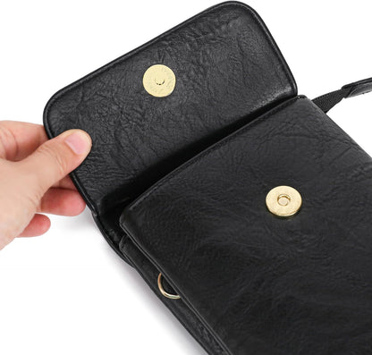 Small Crossbody Bags for Women Vegan Leather Cross Body Phone Purse | Lightweight Cell Phone Wallet, Women's Shoulder Handbags, Mini Cross Body Bag for Woman Travel Shopping Everyday Daily Use