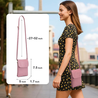 Small Crossbody Bags for Women Vegan Leather Cross Body Phone Purse | Lightweight Cell Phone Wallet, Women's Shoulder Handbags, Mini Cross Body Bag for Woman Travel Shopping Everyday Daily Use