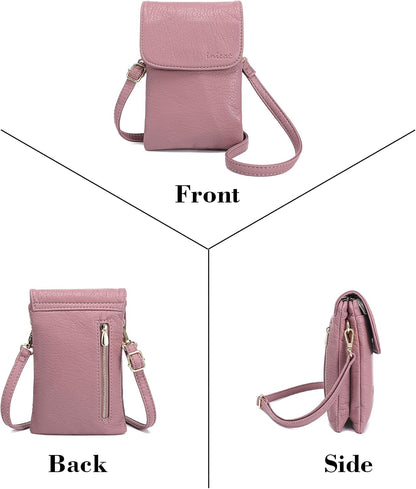 Small Crossbody Bags for Women Vegan Leather Cross Body Phone Purse | Lightweight Cell Phone Wallet, Women's Shoulder Handbags, Mini Cross Body Bag for Woman Travel Shopping Everyday Daily Use