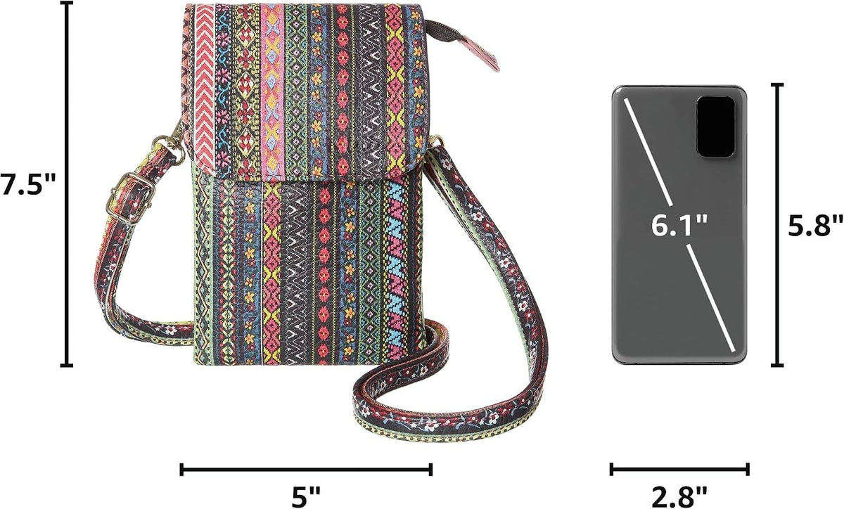 Small Crossbody Bags for Women Vegan Leather Cross Body Phone Purse | Lightweight Cell Phone Wallet, Women's Shoulder Handbags, Mini Cross Body Bag for Woman Travel Shopping Everyday Daily Use