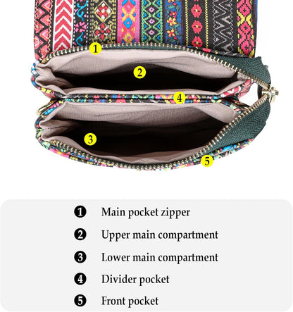 Small Crossbody Bags for Women Vegan Leather Cross Body Phone Purse | Lightweight Cell Phone Wallet, Women's Shoulder Handbags, Mini Cross Body Bag for Woman Travel Shopping Everyday Daily Use
