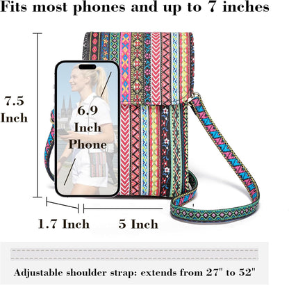 Small Crossbody Bags for Women Vegan Leather Cross Body Phone Purse | Lightweight Cell Phone Wallet, Women's Shoulder Handbags, Mini Cross Body Bag for Woman Travel Shopping Everyday Daily Use