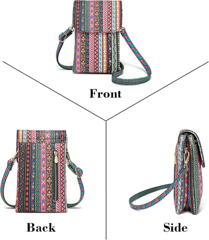 Small Crossbody Bags for Women Vegan Leather Cross Body Phone Purse | Lightweight Cell Phone Wallet, Women's Shoulder Handbags, Mini Cross Body Bag for Woman Travel Shopping Everyday Daily Use