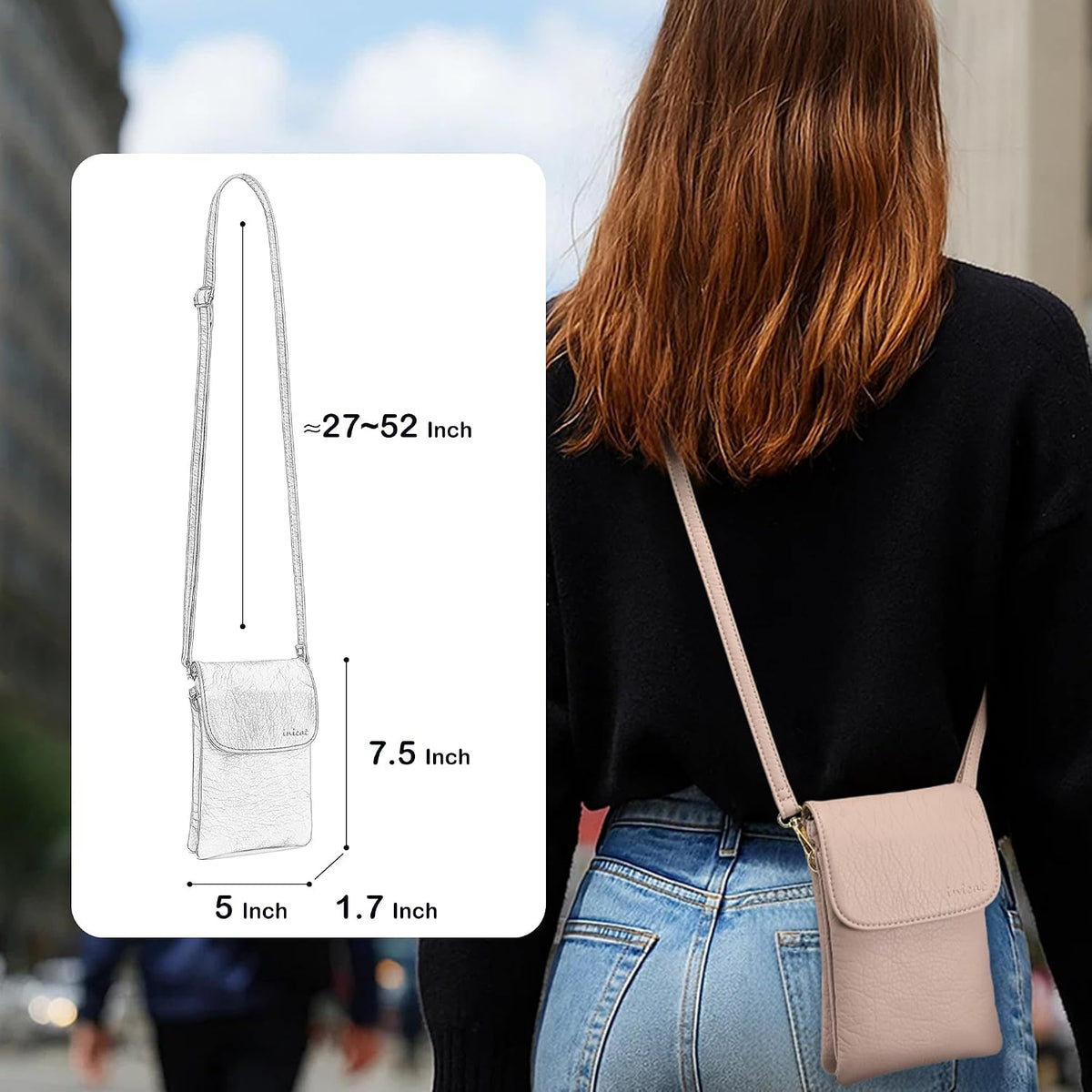 Small Crossbody Bags for Women Vegan Leather Cross Body Phone Purse | Lightweight Cell Phone Wallet, Women's Shoulder Handbags, Mini Cross Body Bag for Woman Travel Shopping Everyday Daily Use