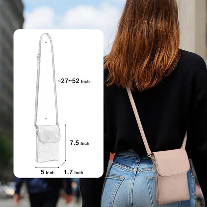 Small Crossbody Bags for Women Vegan Leather Cross Body Phone Purse | Lightweight Cell Phone Wallet, Women's Shoulder Handbags, Mini Cross Body Bag for Woman Travel Shopping Everyday Daily Use