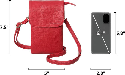 Small Crossbody Bags for Women Vegan Leather Cross Body Phone Purse | Lightweight Cell Phone Wallet, Women's Shoulder Handbags, Mini Cross Body Bag for Woman Travel Shopping Everyday Daily Use