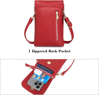 Small Crossbody Bags for Women Vegan Leather Cross Body Phone Purse | Lightweight Cell Phone Wallet, Women's Shoulder Handbags, Mini Cross Body Bag for Woman Travel Shopping Everyday Daily Use