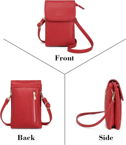 Small Crossbody Bags for Women Vegan Leather Cross Body Phone Purse | Lightweight Cell Phone Wallet, Women's Shoulder Handbags, Mini Cross Body Bag for Woman Travel Shopping Everyday Daily Use