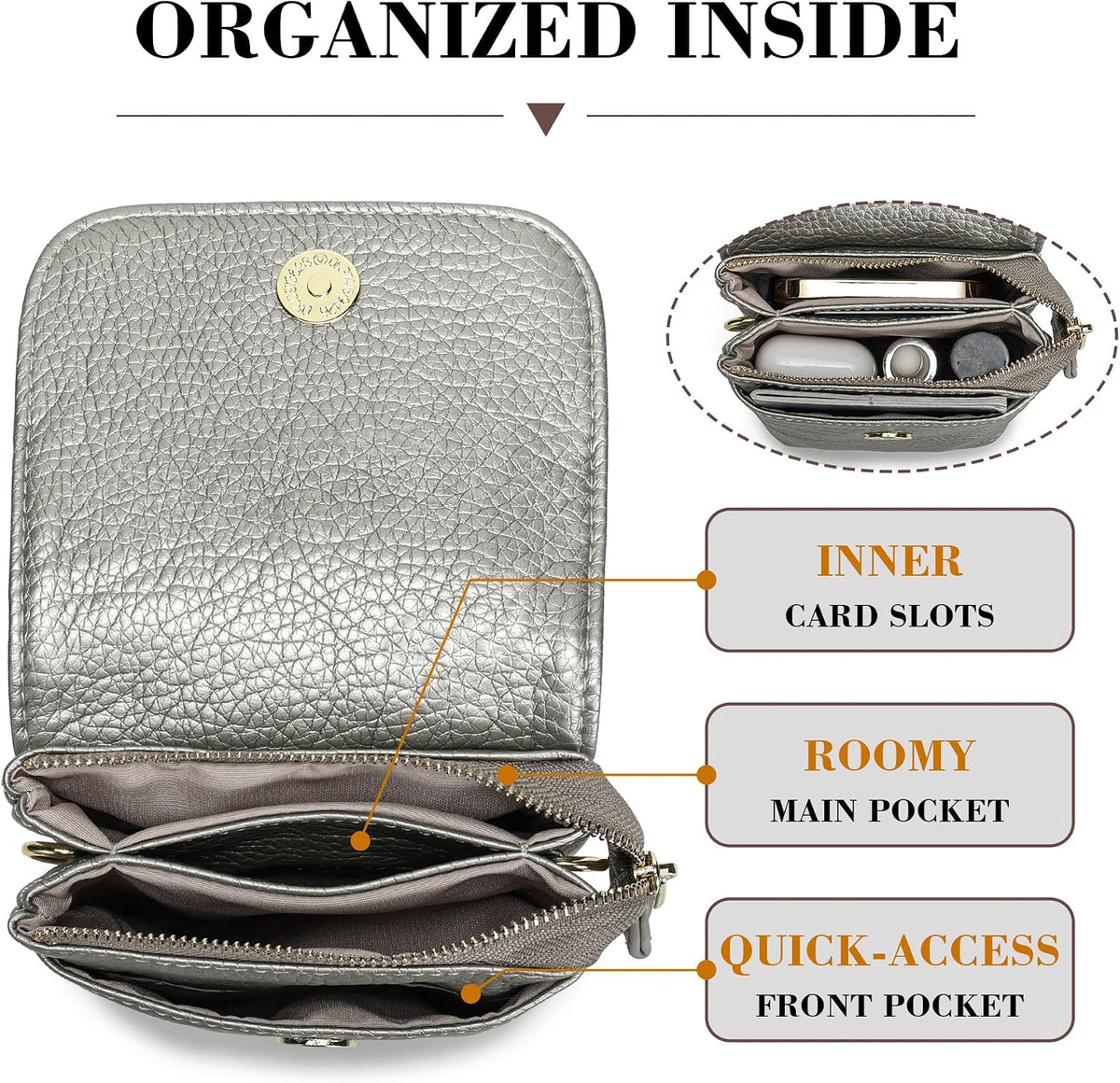 Small Crossbody Bags for Women Vegan Leather Cross Body Phone Purse | Lightweight Cell Phone Wallet, Women's Shoulder Handbags, Mini Cross Body Bag for Woman Travel Shopping Everyday Daily Use