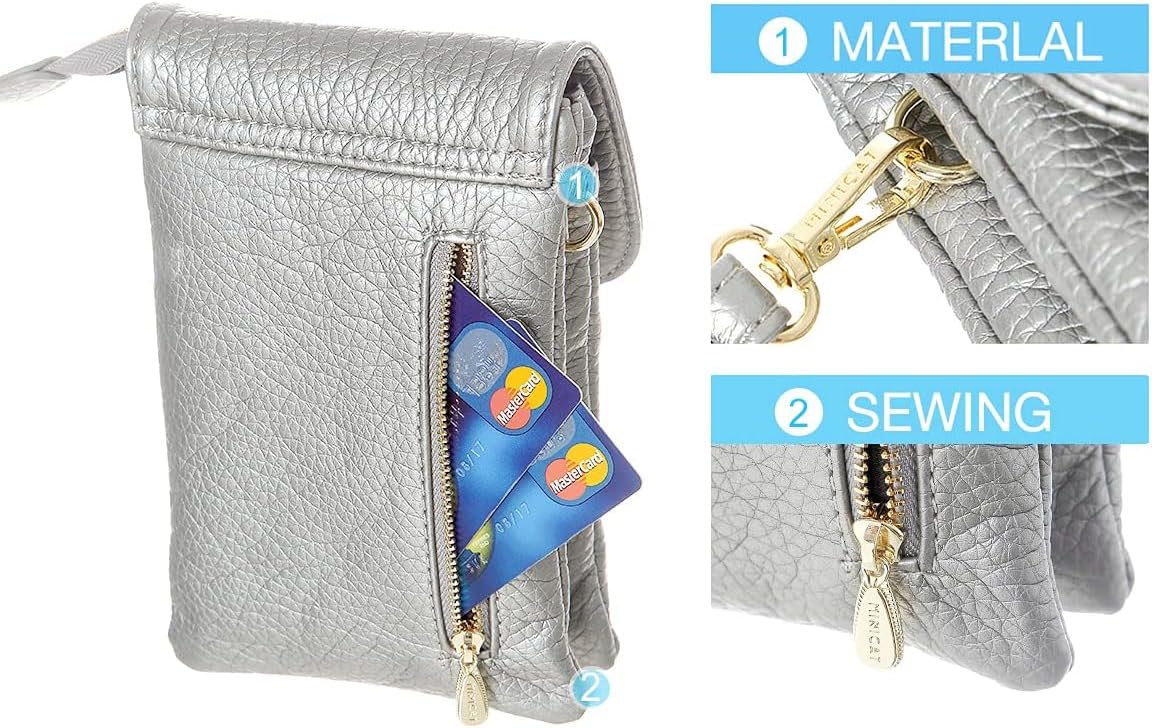 Small Crossbody Bags for Women Vegan Leather Cross Body Phone Purse | Lightweight Cell Phone Wallet, Women's Shoulder Handbags, Mini Cross Body Bag for Woman Travel Shopping Everyday Daily Use