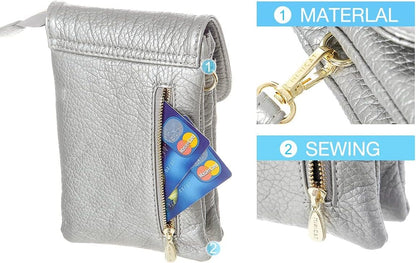 Small Crossbody Bags for Women Vegan Leather Cross Body Phone Purse | Lightweight Cell Phone Wallet, Women's Shoulder Handbags, Mini Cross Body Bag for Woman Travel Shopping Everyday Daily Use