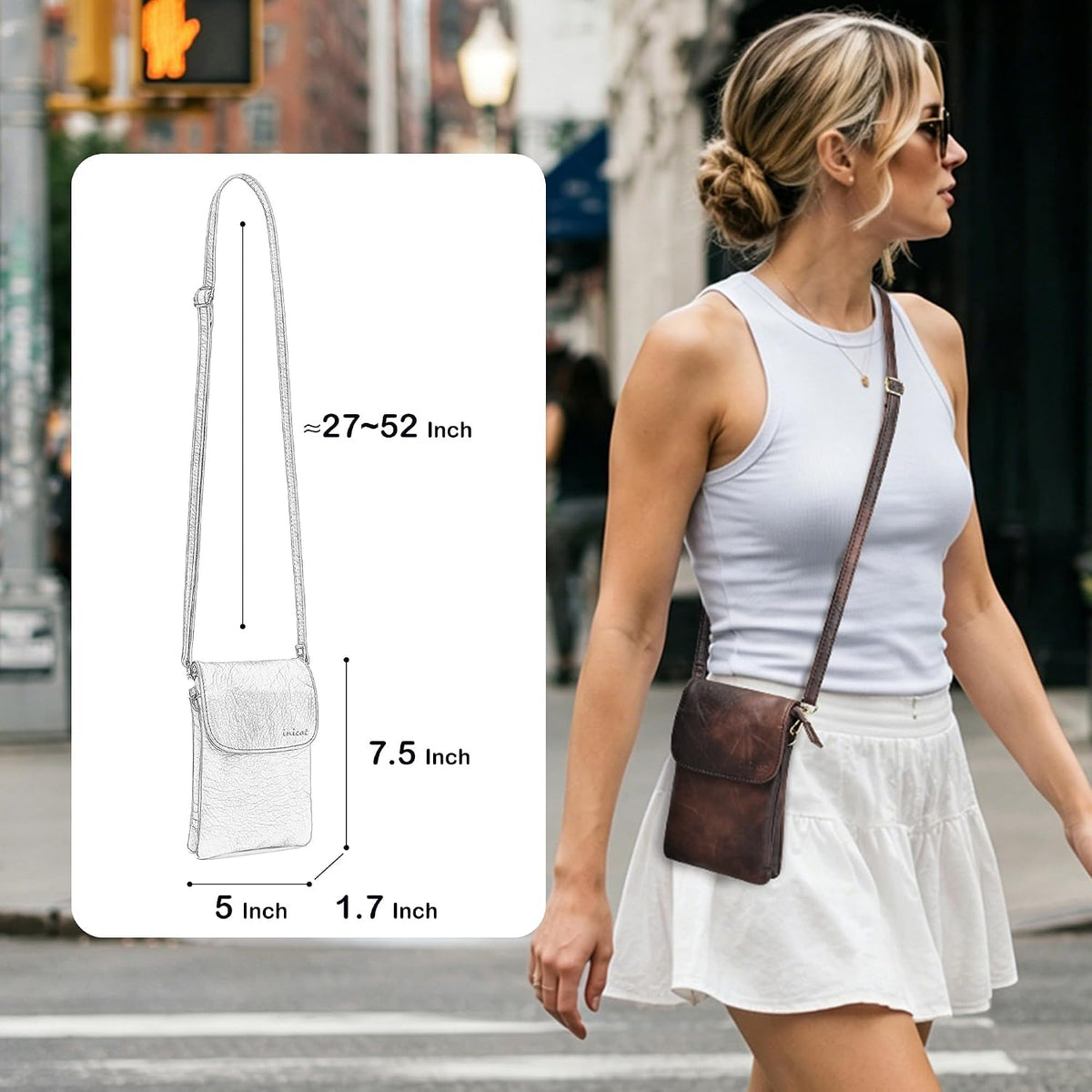 Small Crossbody Bags for Women Vegan Leather Cross Body Phone Purse | Lightweight Cell Phone Wallet, Women's Shoulder Handbags, Mini Cross Body Bag for Woman Travel Shopping Everyday Daily Use