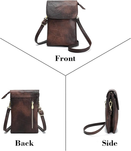 Small Crossbody Bags for Women Vegan Leather Cross Body Phone Purse | Lightweight Cell Phone Wallet, Women's Shoulder Handbags, Mini Cross Body Bag for Woman Travel Shopping Everyday Daily Use