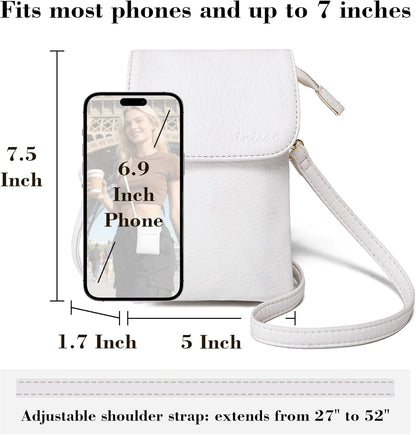 Small Crossbody Bags for Women Vegan Leather Cross Body Phone Purse | Lightweight Cell Phone Wallet, Women's Shoulder Handbags, Mini Cross Body Bag for Woman Travel Shopping Everyday Daily Use