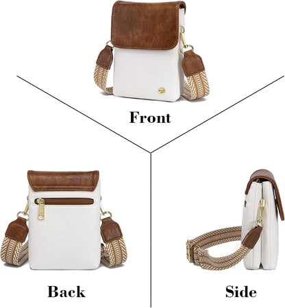 Small Crossbody Bags for Women Vegan Leather Cross Body Phone Purse | Lightweight Cell Phone Wallet, Women's Shoulder Handbags, Mini Cross Body Bag for Woman Travel Shopping Everyday Daily Use