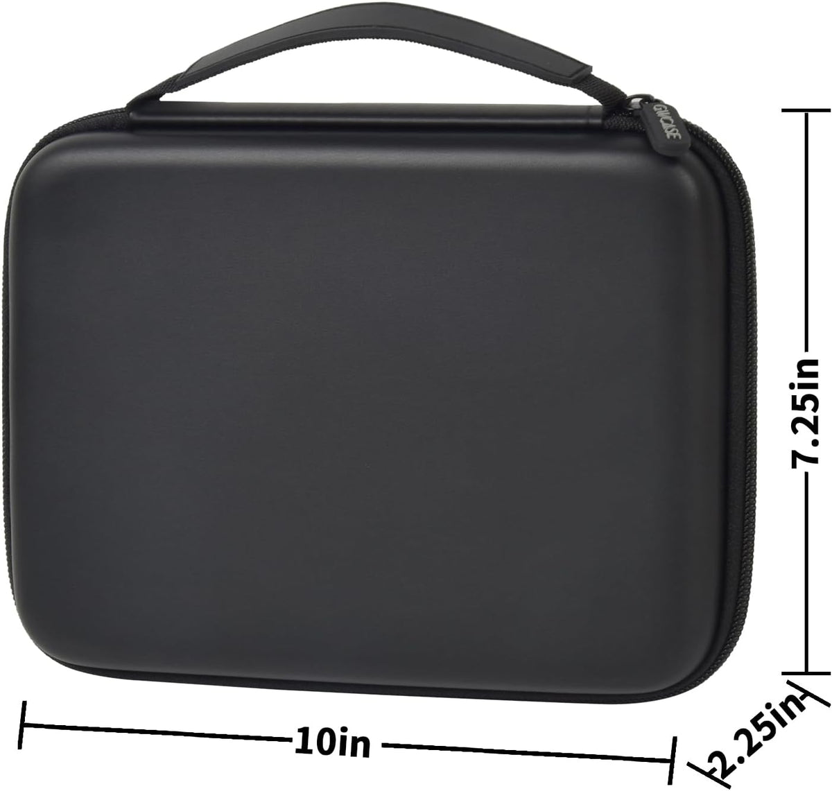 Ring Organizer Box, 42-Slot Hard Shell Case, Holds 50+ Pieces, Black | EVA and PU Carry Case with Velvet Foam Slots, Zipper and Handle for Collectors, Travel, Hotels, Weddings and Displays