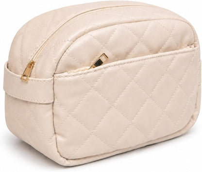 Double-layer Cosmetic Bag Makeup Bag Travel Makeup Bag Makeup Bags for Women Cosmetics Cases Portable Waterproof Foldable (Leopard)