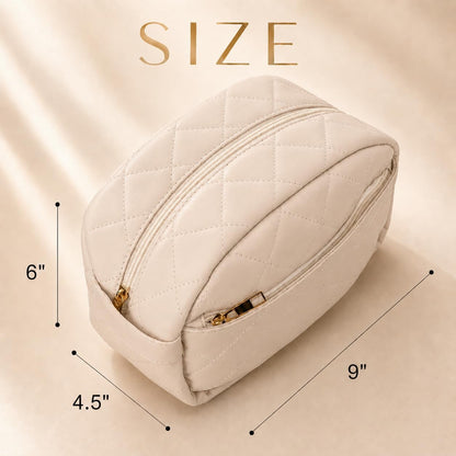 Double-layer Cosmetic Bag Makeup Bag Travel Makeup Bag Makeup Bags for Women Cosmetics Cases Portable Waterproof Foldable (Leopard)