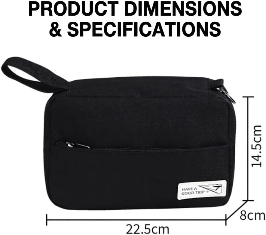Portable Travel Toiletry Bag with Multiple Compartments | Leak Proof Bottle Set & Waterproof Hanging Organizer for Men & Women | Large Capacity for Makeup, Beach, Bathroom Essentials & Personal Items