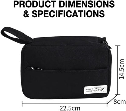 Portable Travel Toiletry Bag with Multiple Compartments | Leak Proof Bottle Set & Waterproof Hanging Organizer for Men & Women | Large Capacity for Makeup, Beach, Bathroom Essentials & Personal Items
