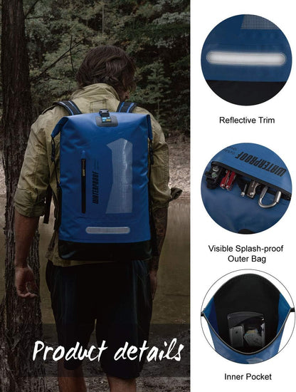 Waterproof Backpack for Men 20L/30L/40L, Floating Dry Bag Kayak, Dry Backpack Hiking