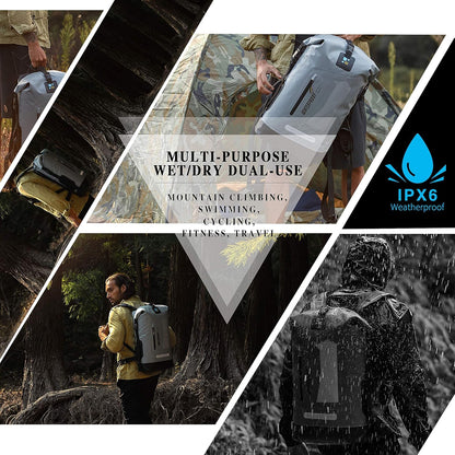 Waterproof Backpack for Men 20L/30L/40L, Floating Dry Bag Kayak, Dry Backpack Hiking
