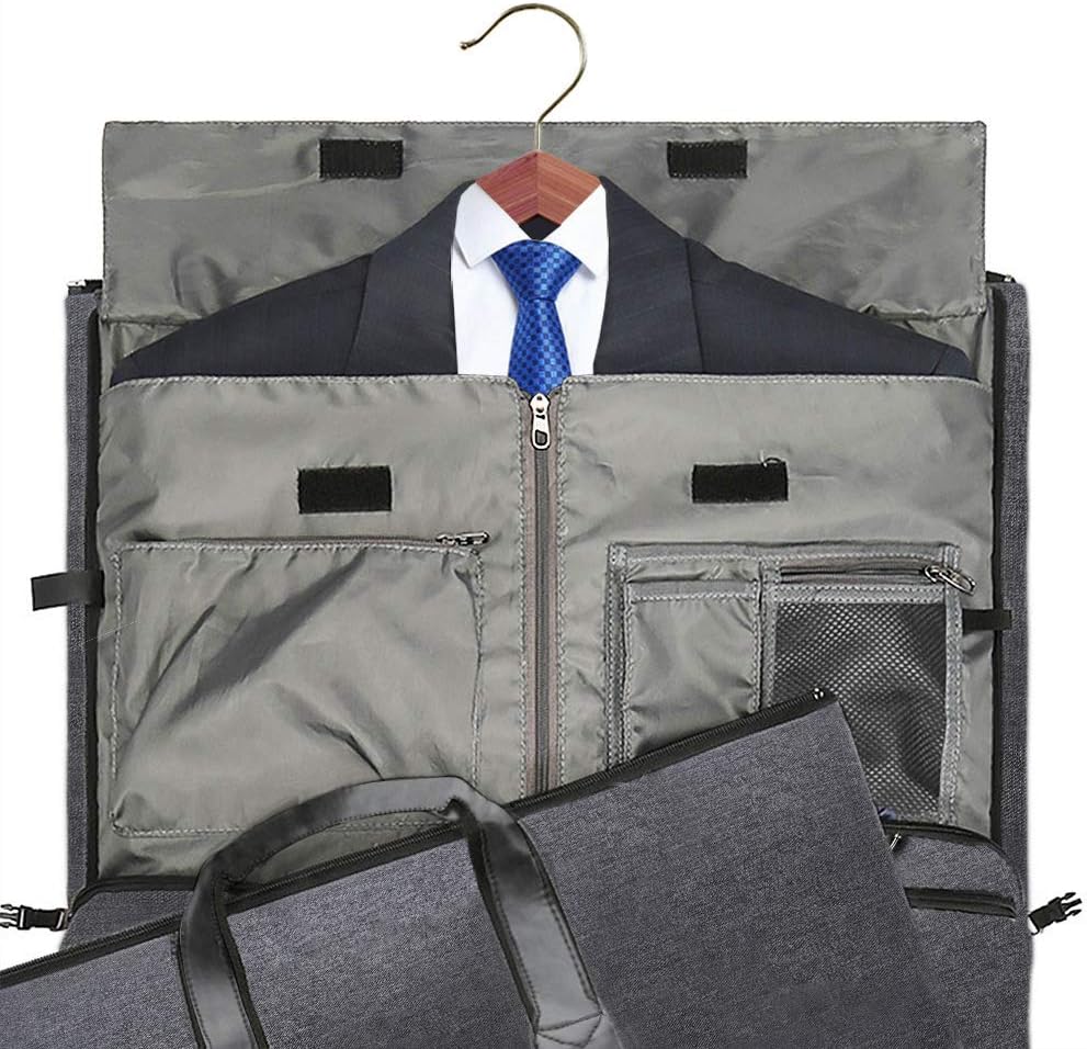 Garment Bags for Travel, 45L Carry on Convertible Garment Duffle bag | Men Women - 2 in 1 Hanging Suit Travel Bag with Shoulder Strap