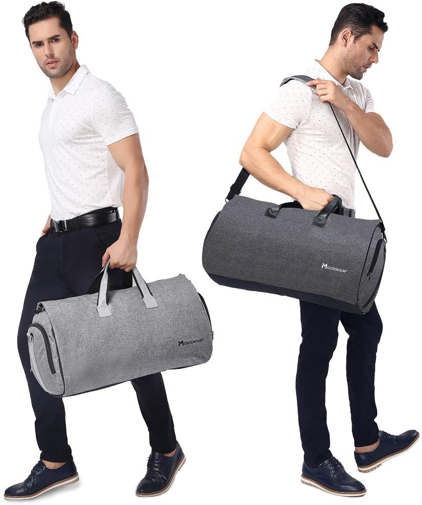 Garment Bags for Travel, 45L Carry on Convertible Garment Duffle bag | Men Women - 2 in 1 Hanging Suit Travel Bag with Shoulder Strap