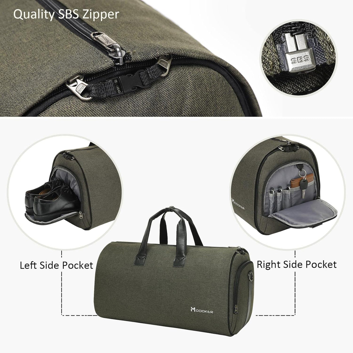 Garment Bags for Travel, 45L Carry on Convertible Garment Duffle bag | Men Women - 2 in 1 Hanging Suit Travel Bag with Shoulder Strap
