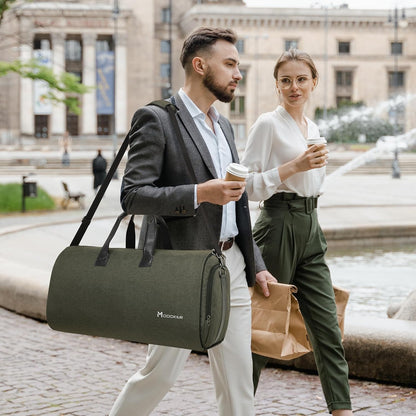 Garment Bags for Travel, 45L Carry on Convertible Garment Duffle bag | Men Women - 2 in 1 Hanging Suit Travel Bag with Shoulder Strap