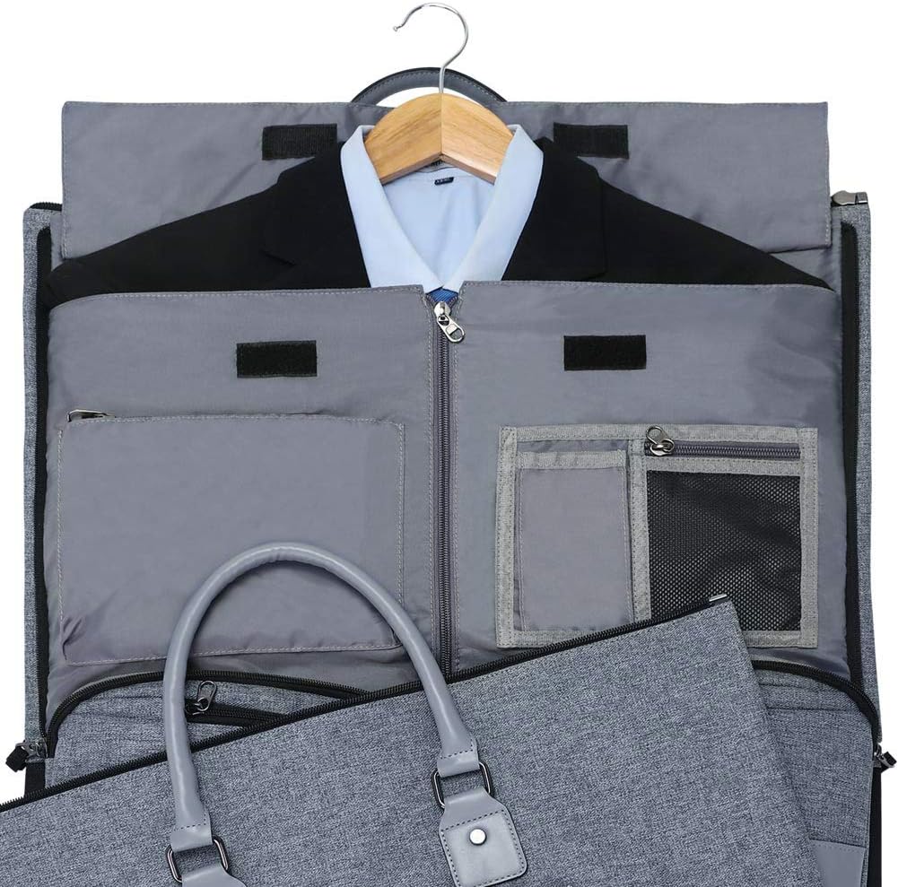 Garment Bags for Travel, 45L Carry on Convertible Garment Duffle bag | Men Women - 2 in 1 Hanging Suit Travel Bag with Shoulder Strap
