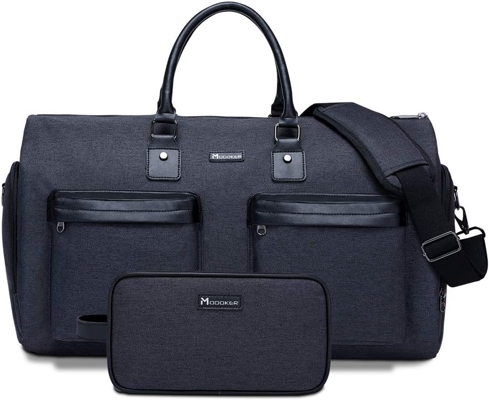 Garment Bags for Travel, 45L Carry on Convertible Garment Duffle bag | Men Women - 2 in 1 Hanging Suit Travel Bag with Shoulder Strap