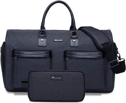 Garment Bags for Travel, 45L Carry on Convertible Garment Duffle bag | Men Women - 2 in 1 Hanging Suit Travel Bag with Shoulder Strap