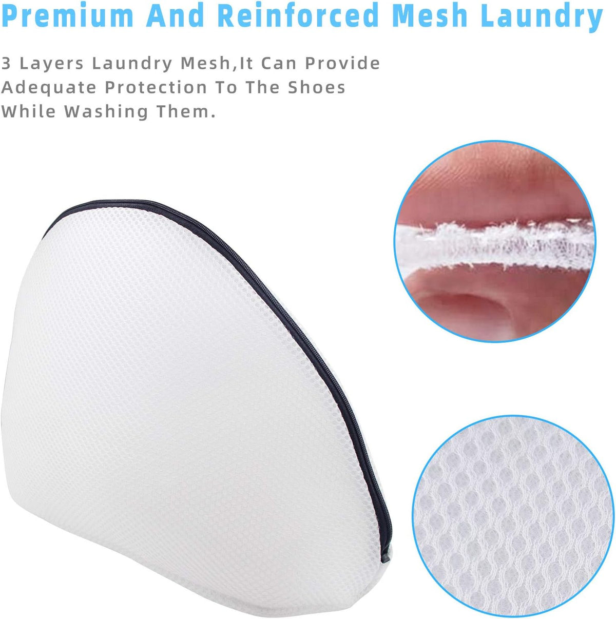 Mesh Laundry Bags for Delicates Durable Protective Wash Bags | Travel Storage Bags for Intimates Lingerie 2PCS(2 Shoe wash Bags(10.23 * 16.53in))