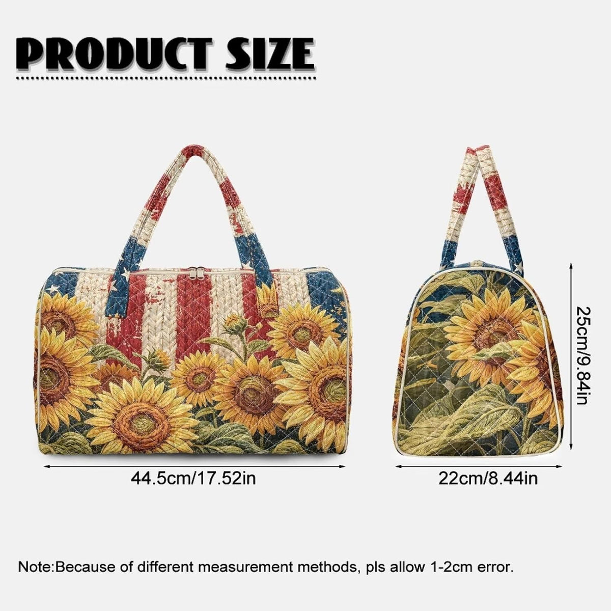 Quilted Tote Bag Large Car Womens Gym Puffer Bag Lightweight Large Capacity Bag with Top Handles Built-in Pockets for Travel, Camping, Work and Shopping